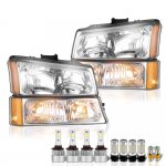 Chevy Silverado 3500 2003-2006 Headlights LED Bulbs Complete Kit