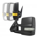 Chevy Silverado 2003-2006 Power Folding Tow Mirrors Smoked Switchback LED DRL Sequential Signal