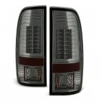 2012 Ford F450 Super Duty Smoked LED Tail Lights