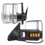 2007 Toyota Tundra Chrome Power Folding Tow Mirrors Smoked LED Lights