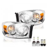Dodge Ram 3500 2006-2009 LED Headlight Bulbs Set Complete Kit