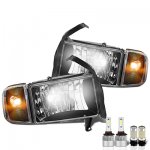 1997 Dodge Ram 2500 Black LED Headlight Bulbs Set Complete Kit