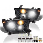 2007 Toyota Tundra Smoked LED Headlight Bulbs Set Complete Kit