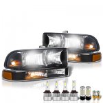 2000 Chevy S10 Black LED Headlight Bulbs Set Complete Kit