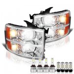 Chevy Silverado 2500HD 2007-2014 Headlights LED Bulbs Complete Kit