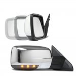 2012 Dodge Ram 1500 Chrome Power Folding Side Mirrors Smoked LED Signal