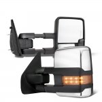2000 Ford F450 Super Duty Chrome Tow Mirrors LED Lights Power Heated