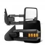 2013 Dodge Ram 2500 Glossy Black Tow Mirrors Smoked LED Lights Power Heated