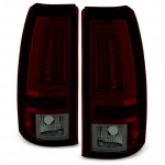 Chevy Silverado 3500 2001-2003 Red Smoked LED Tail Lights Tube