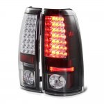 Chevy Silverado 1500HD 1999-2002 Black LED Tail Lights