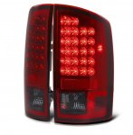 2004 Dodge Ram Red and Smoked LED Tail Lights