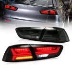 Mitsubishi Lancer 2008-2017 Smoked Tube LED Tail Lights
