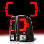 2013 Dodge Ram 3500 Black Custom LED Tail Lights Red Tube