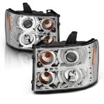 2011 GMC Sierra 3500HD Clear Projector Headlights with CCFL Halo and LED