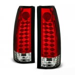 1991 Chevy Silverado Red and Clear LED Tail Lights