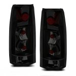 Chevy 2500 Pickup 1988-1998 Black Smoked Custom Tail Lights