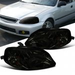 Honda Civic 1999-2000 Smoked Euro Headlights
