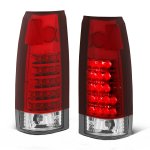 Chevy Silverado 1988-1998 Red and Clear LED Tail Lights