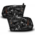 2018 Dodge Ram 2500 Smoked Halo Projector Headlights with LED DRL 2018 Dodge Ram 2500 Smoked Halo Projector Headlights with LED DRL