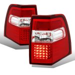 2010 Ford Expedition Red and Clear LED Tail Lights