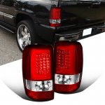 2000 Chevy Tahoe Red and Clear LED Tail Lights Tube