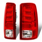 GMC Yukon XL 2000-2006 Red and Clear LED Tail Lights