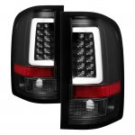 2012 Chevy Silverado 3500HD Black LED Tail Lights Tube