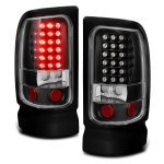 1997 Dodge Ram LED Tail Lights Black