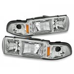 Chevy Caprice 1991-1996 Clear Euro Headlights with LED