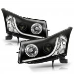 Chevy Cruze 2011-2015 Black Projector Headlights LED Strip