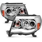 2008 Toyota Tacoma Clear Projector Headlights Halo LED Tube