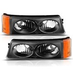 2003 Chevy Silverado 2500HD Black Bumper Lights