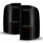 2009 Chevy Silverado Black Smoked LED Tail Lights Tube