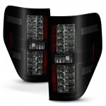 2011 Ford F150 Black Smoked LED Tail Lights