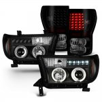 2010 Toyota Tundra Black Projector Headlights and LED Tail Lights