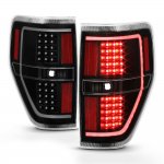 2012 Ford F150 Black LED Tail Lights Tube