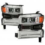 Chevy Silverado 1500 2019-2021 Projector Headlights LED DRL Dynamic Signal Chevy Silverado 1500 2019-2021 Projector Headlights LED DRL Dynamic Signal