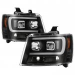 Chevy Tahoe 2007-2014 Black Projector Headlights LED DRL