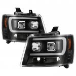 2007 Chevy Tahoe Black Projector Headlights LED DRL