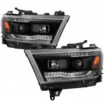 2020 Dodge Ram 1500 Black Projector Headlights LED DRL Dynamic Signal