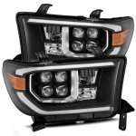 2014 Toyota Sequoia Black LED Quad Projector Headlights DRL Activation