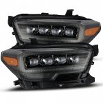Toyota Tacoma SR 2016-2021 Glossy Black Smoked LED Quad Projector Headlights DRL Dynamic Signal Activation
