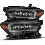 Toyota Tacoma SR 2016-2023 Black LED Quad Projector Headlights DRL Dynamic Signal Activation