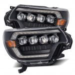 Toyota Tacoma 2012-2015 Black LED Quad Projector Headlights DRL Dynamic Signal Activation
