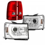 2007 GMC Sierra 3500HD DRL Projector Headlights LED Tail Lights 2007 GMC Sierra 3500HD DRL Projector Headlights LED Tail Lights