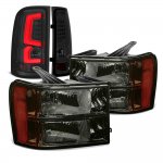 2009 GMC Sierra Smoked Headlights LED Tail Lights