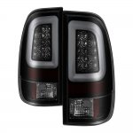 2001 Ford F250 Super Duty Black Smoke LED Tail Lights Tube