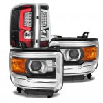 2014 GMC Sierra 1500 Projector Headlights Black LED Tail Lights 2014 GMC Sierra 1500 Projector Headlights Black LED Tail Lights