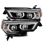 2019 Toyota 4Runner Black Projector Headlights LED DRL Dynamic Signal
