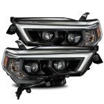 2019 Toyota 4Runner Glossy Black LED Projector Headlights DRL Dynamic Signal Activation